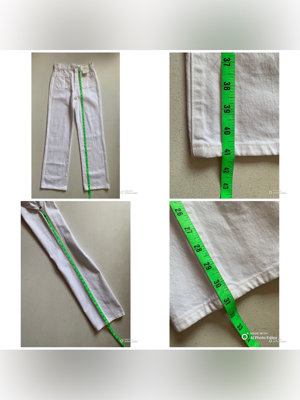Madewell White The Cleo Straight Jean Size 23 NWT Rigid Denim Summer Jeans - Picture 14 of 16